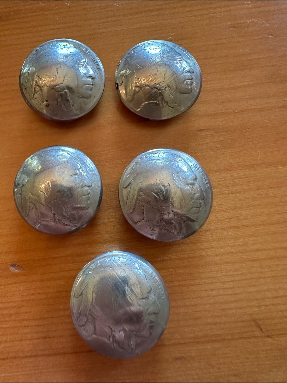 Indian Head Nickle button covers